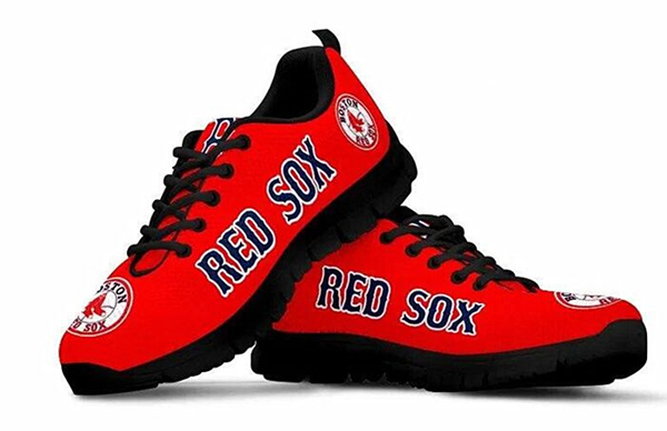 Women's MLB Boston Red Sox Lightweight Running Shoes 005