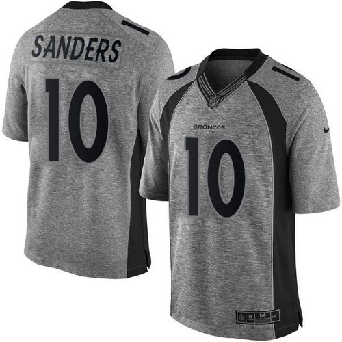 Men's Denver Broncos ACTIVE PLAYER Custom Gray Limited Stitched Jersey