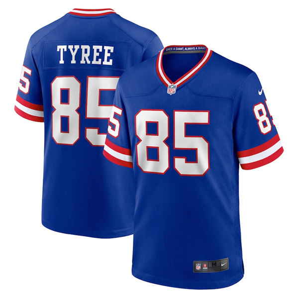 Men's New York Giants #85 David Tyree Royal Stitched Game Jersey