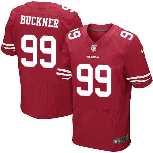 Men's San Francisco 49ers Customized Red Elite Stitched Jersey (Check description if you want Women or Youth size)