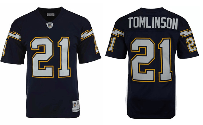 Men's Los Angeles Chargers #21 Tomlinson Stitched NFL Jersey