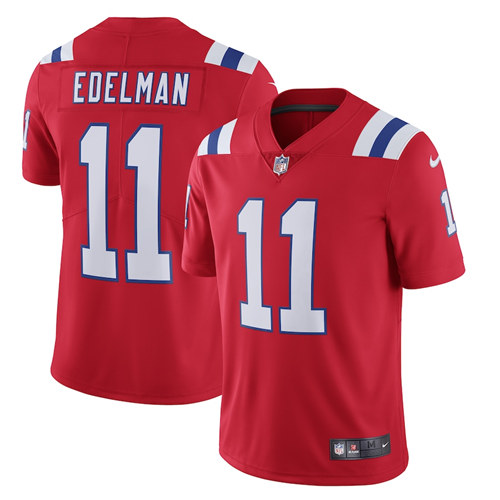 Men's New England Patriots #11 Julian Edelman Red 2020 Vapor Untouchable Limited Stitched NFL Jersey