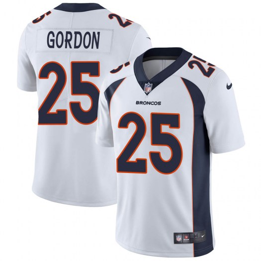 Men's Denver Broncos #25 Melvin Gordon White Vapor Untouchable Limited Stitched NFL Jersey
