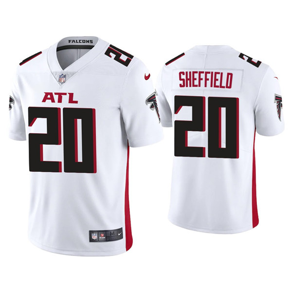 Men's Atlanta Falcons #20 Kendall Sheffield 2020 White Vapor Untouchable Limited Stitched NFL Jersey
