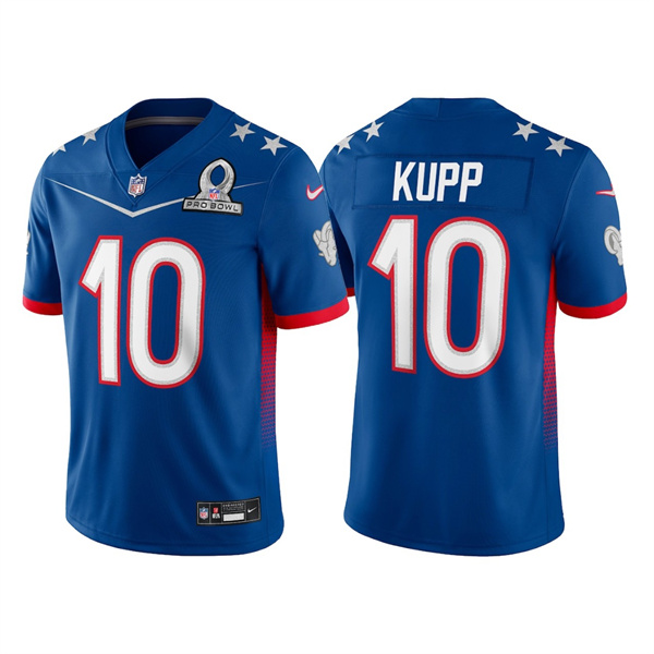 Men's Los Angeles Rams #10 Cooper Kupp 2022 Royal Pro Bowl Stitched Jersey