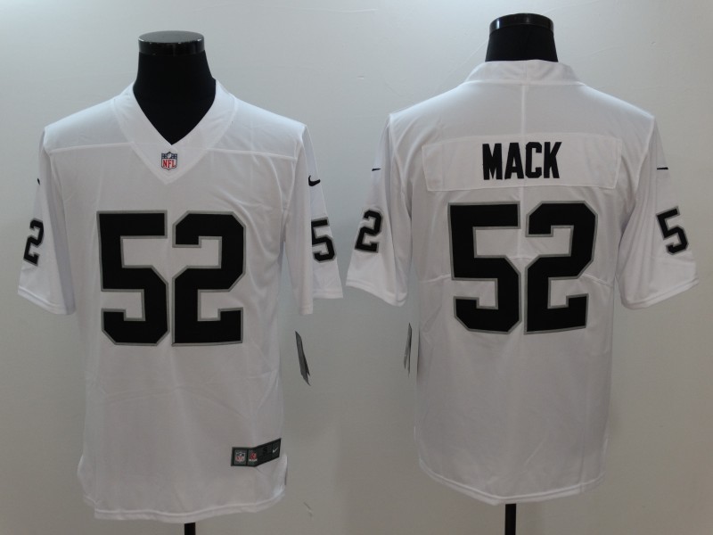 Men's Oakland Raiders #52 Khalil Mack Nike White Vapor Untouchable Limited Stitched NFL Jersey