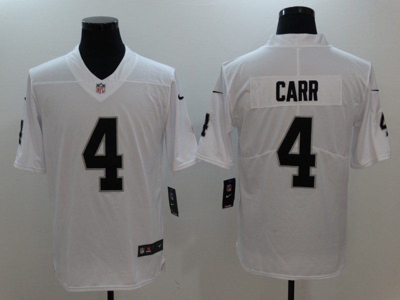 Men's Oakland Raiders #4 Derek Carr Nike White Vapor Untouchable Limited Stitched NFL Jersey