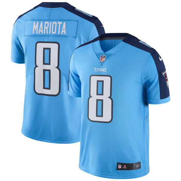 Men's Tennessee Titans #8 Marcus Mariota Nike Light Blue Vapor Untouchable Limited Stitched NFL Jersey
