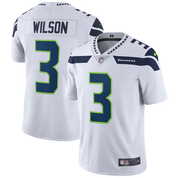 Men's Seattle Seahawks #3 Russell Wilson Nike White Vapor Untouchable Limited Stitched NFL Jersey