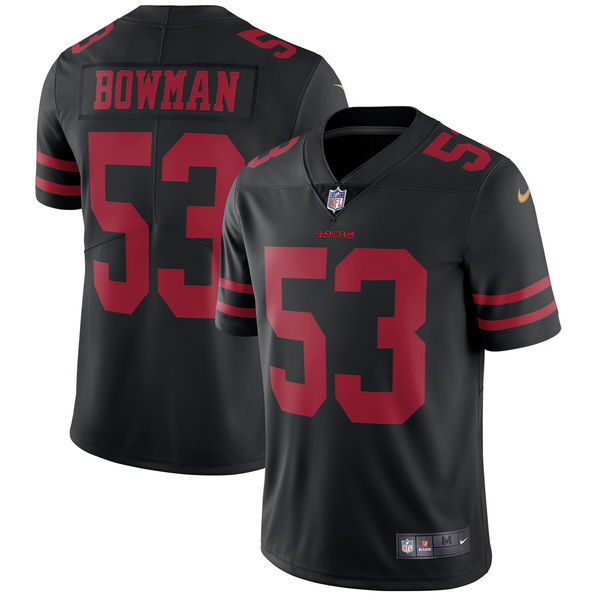 Men's San Francisco 49ers #53 NaVorro Bowman Nike Black Vapor Untouchable Limited Stitched NFL Jersey