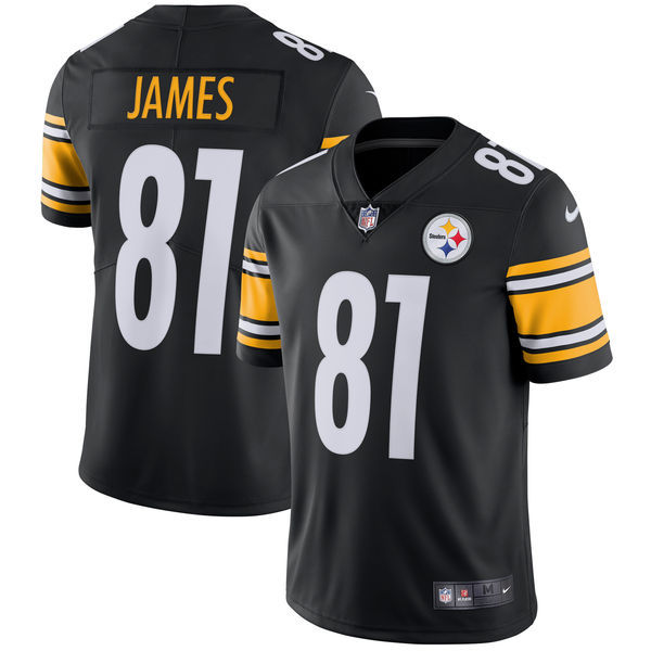 Men's Pittsburgh Steelers #81 Jesse James Nike Black Vapor Untouchable Limited Stitched NFL Jersey