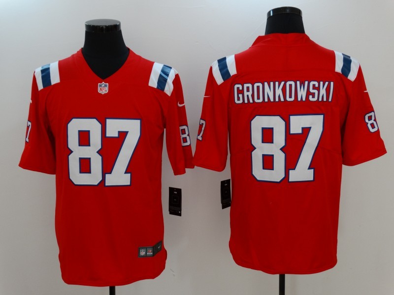 Men's New England Patriots #87 Rob Gronkowski Nike Red Vapor Untouchable Limited Stitched NFL Jersey