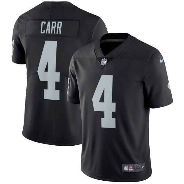 Men's Oakland Raiders #4 Derek Carr Nike Black Vapor Untouchable Limited Stitched NFL Jersey