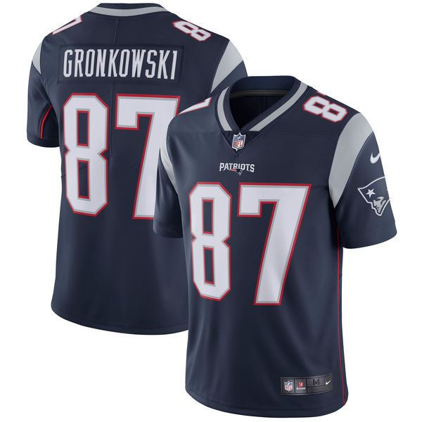 Men's New England Patriots #87 Rob Gronkowski Nike Navy Vapor Untouchable Limited Stitched NFL Jersey