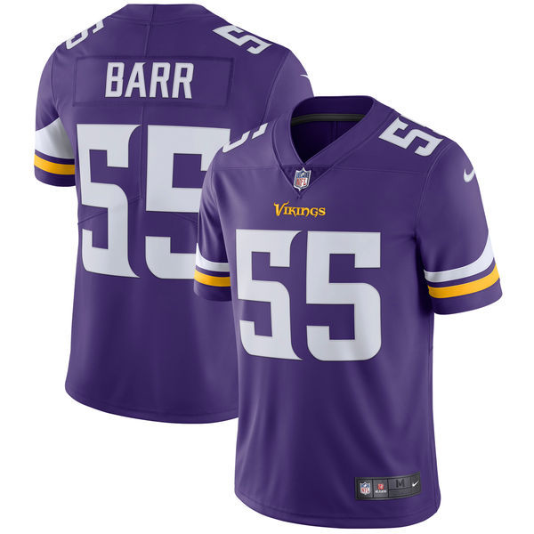 Men's Minnesota Vikings #55 Anthony Barr Nike Purple Vapor Untouchable Limited Stitched NFL Jersey