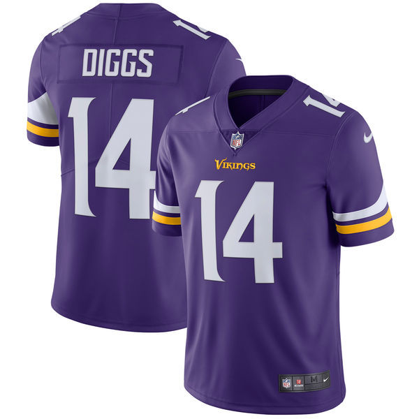 Men's Minnesota Vikings #14 Stefon Diggs Nike Purple Vapor Untouchable Limited Stitched NFL Jersey