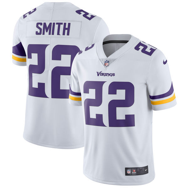 Men's Minnesota Vikings #22 Harrison Smith Nike White Vapor Untouchable Limited Stitched NFL Jersey