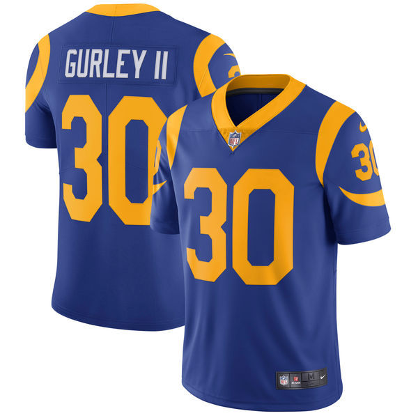 Men's Los Angeles Rams #30 Todd Gurley Nike Royal Vapor Untouchable Limited Stitched NFL Jersey