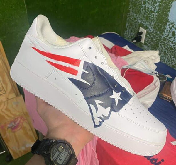 Men's New England Patriots Air Force 1 Sneakers 001