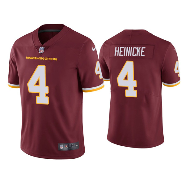 Men's Washington Football Team #4 Taylor Heinicke Red Vapor Untouchable Limited Stitched Jersey