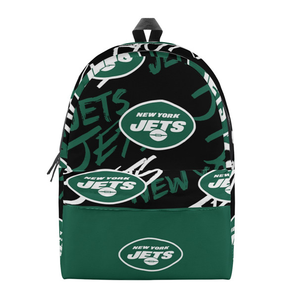 New York Jets All Over Print Cotton Backpack 001