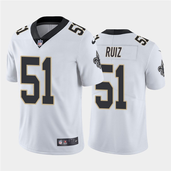 Men's New Orleans Saints #51 Cesar Ruiz 2020 White Limited Stitched NFL Jersey