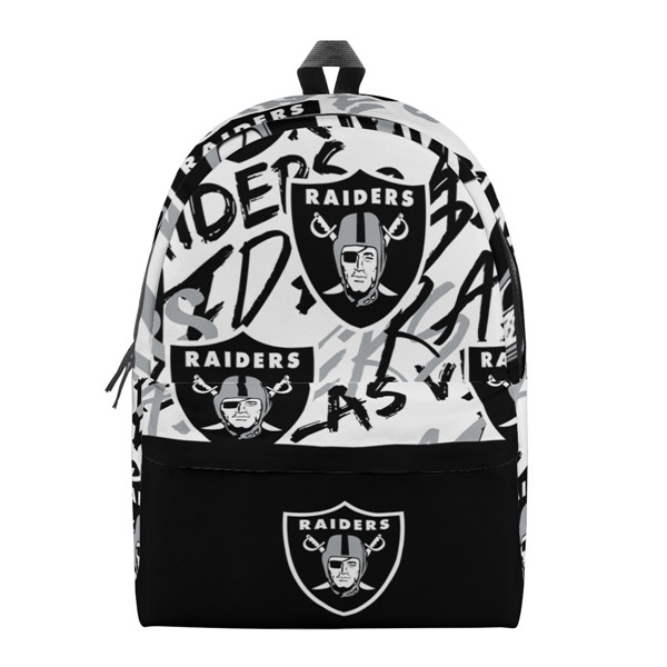 Las Vegas Raiders All Over Print Cotton Backpack 001