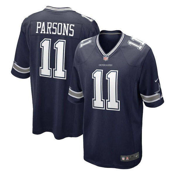Men's Dallas Cowboys #11 Micah Parsons Navy 2021 First Round Stitched Game Jersey