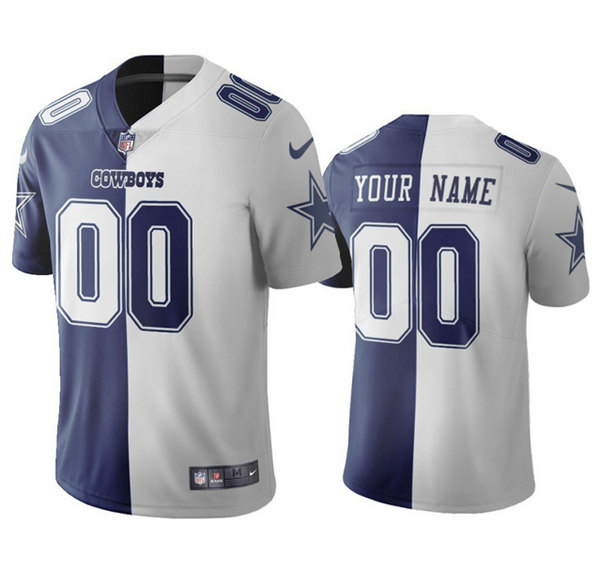 Men's Dallas Cowboys Customized Navy/White Stitched Jersey (Check description if you want Women or Youth size)