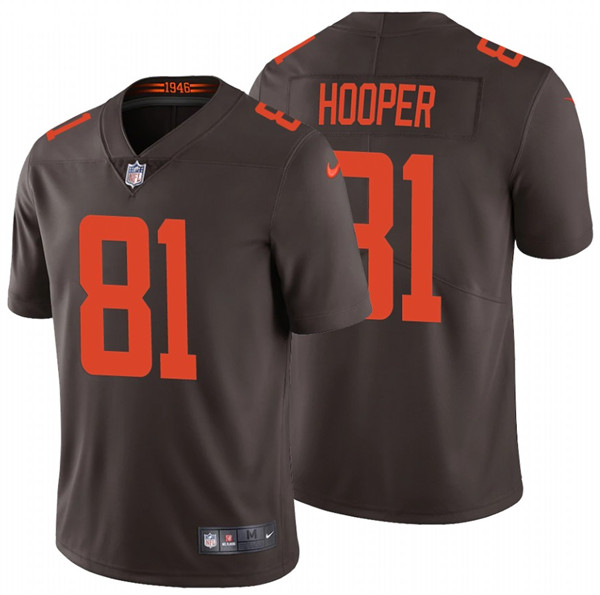 Men's Cleveland Browns #81 Austin Hooper New Brown Vapor Untouchable Limited Stitched Jersey