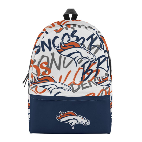 Denver Broncos All Over Print Cotton Backpack 001