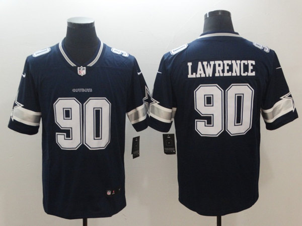 Men's Dallas Cowboys #90 Demarcus Lawrence Navy Vapor Untouchable Limited Stitched Jersey