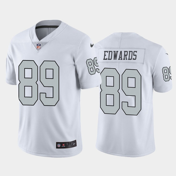 Men's Las Vegas Raiders #89 Bryan Edwards White Color Rush Stitched Jersey