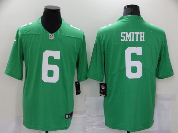 Men's Philadelphia Eagles #6 DeVonta Smith Green Throwback Vapor Untouchable Limited Stitched Football Jersey