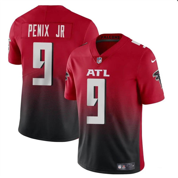 Men's Atlanta Falcons #9 Michael Penix Jr Red/Black 2024 Draft Vapor Untouchable Limited Football Stitched Jersey