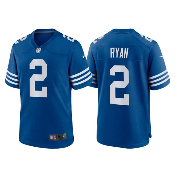 Men's Indianapolis Colts #2 Matt Ryan Blue Stitched Jersey
