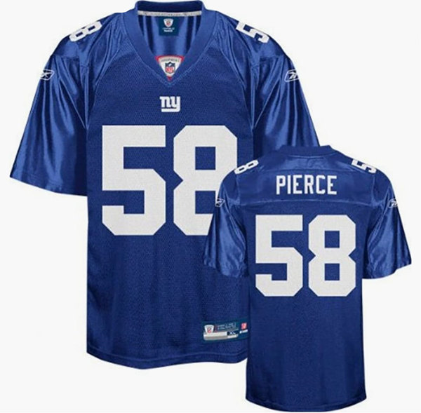Men's New York Giants #58 Antonio Pierce Blue Stitched Jersey