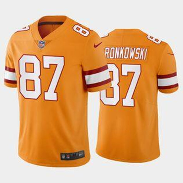 Men's Tampa Bay Buccaneers #87 Rob Gronkowski Orange Vapor Untouchable Limited Stitched Jersey
