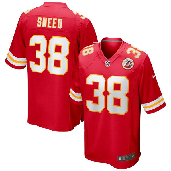 Men's Kansas City Chiefs #38 L'Jarius Sneed Red Stitched Game Jersey