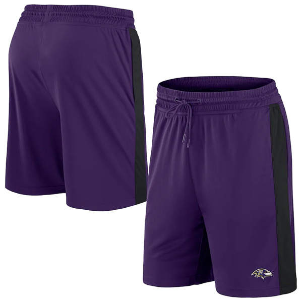 Men's Baltimore Ravens Purple Performance Shorts [NFL_Shorts_Ravens_001 ...