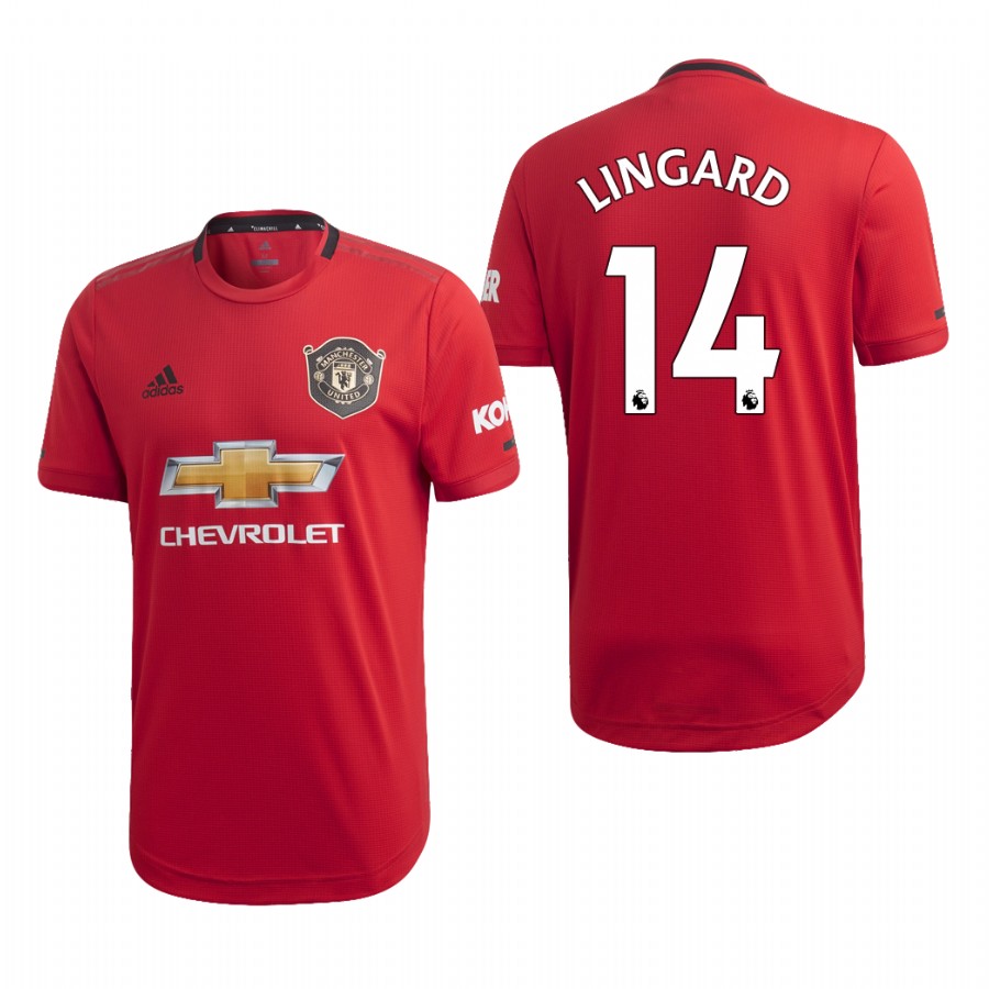 Men's Manchester United #14Jesse Lingard Red 2019 Soccer Club Home Official Jersey