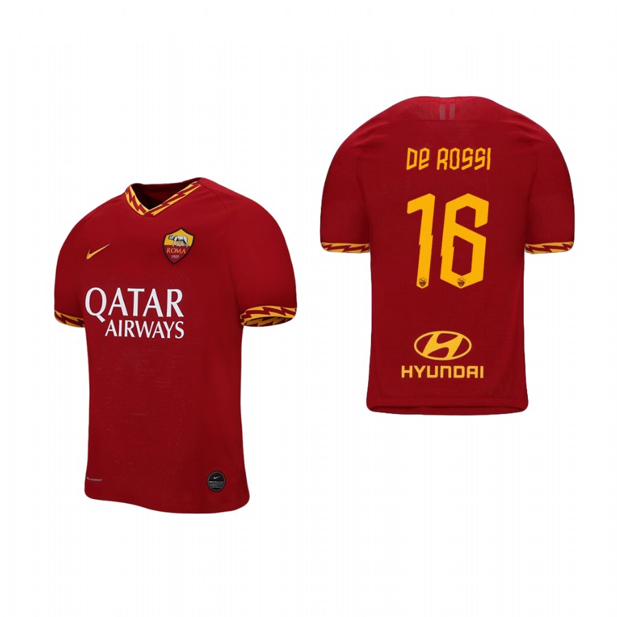 Men's Roma #16 Daniele Re Rossi Red 2019 Soccer Club Home Official Jersey