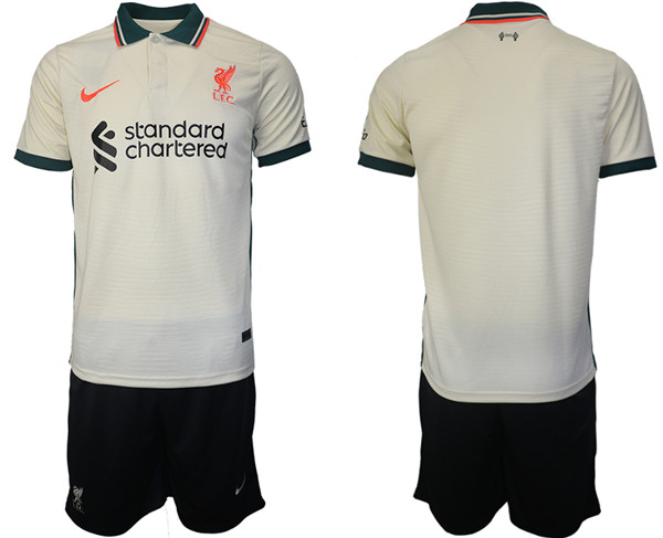 Men's Liverpool Custom 2021/22 Away Jersey with Shorts