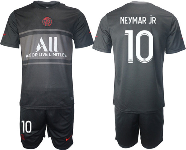 Men's Paris Saint-Germain #10 Neymar Jr Soccer Home Jersey with Shorts