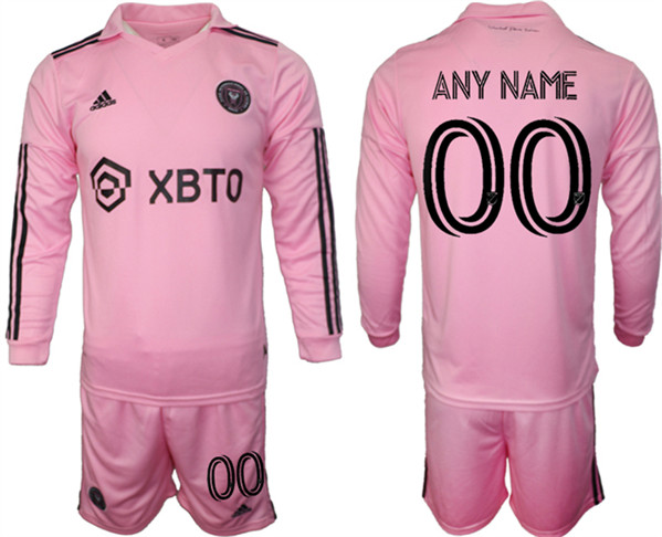 Men's Inter Miami CF Custom 2023/24 Pink Home Soccer Jersey Suit