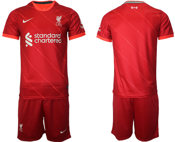 Men's Liverpool 21/22 Red Home Jersey with Shorts