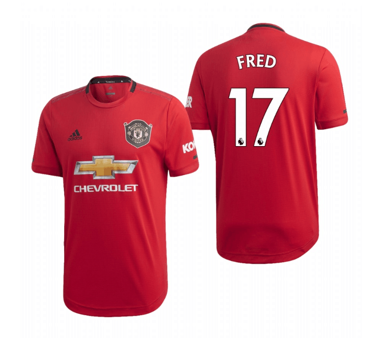 Men's Manchester United #17 Fred Red 2019 Soccer Club Home Official Jersey
