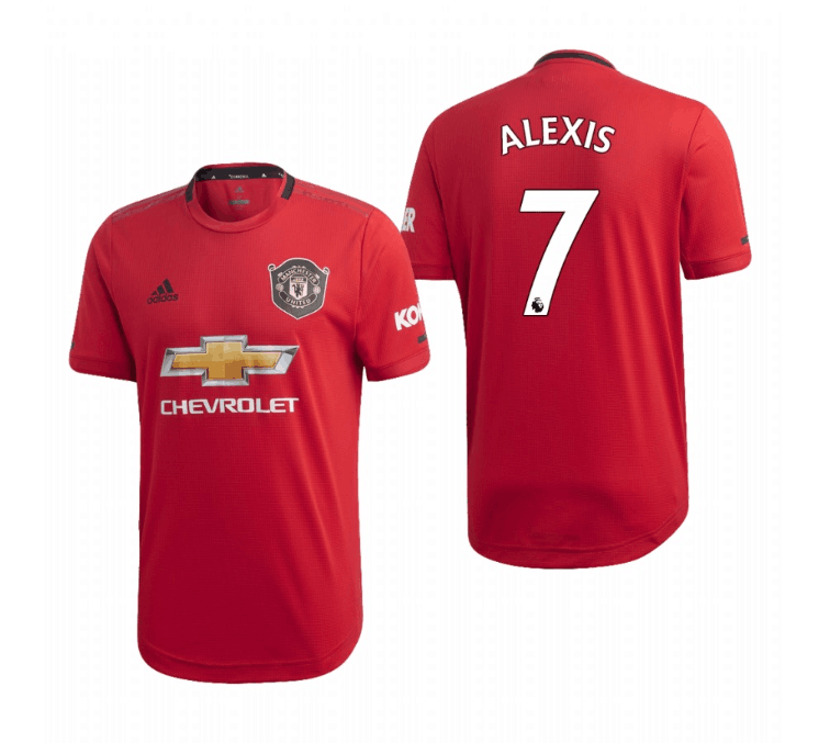 Men's Manchester United #7 Alexis Sanchez Red 2019 Soccer Club Home Official Jersey