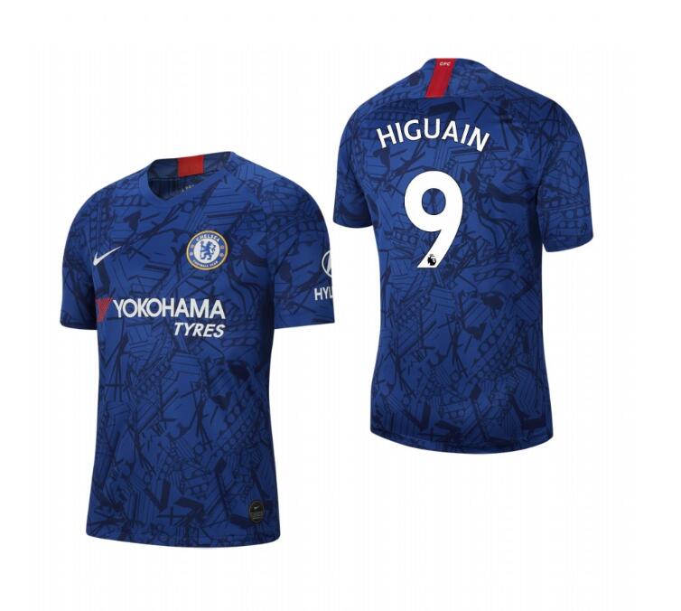 Men's Chelsea #9 Gonzalo Higuain Blue 2019 Soccer Club Home Official Jersey