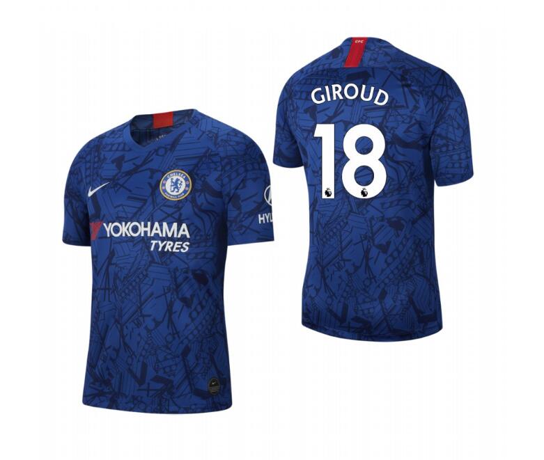 Men's Chelsea #18 Olivier Giroud Blue 2019 Soccer Club Home Official Jersey